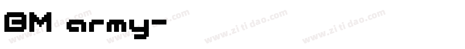 BM army字体转换